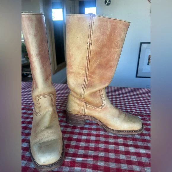 Frye Tan Heeled Boots - Picture 2 of 7